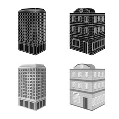 Vector design of construction and building symbol. Collection of construction and estate stock vector illustration.