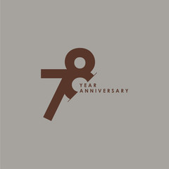 78 Years Anniversary Celebration Vector Template Design Illustration