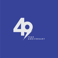 49 Years Anniversary Celebration Vector Template Design Illustration