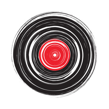 recommend clip art: Vinyl record draw sketch vector