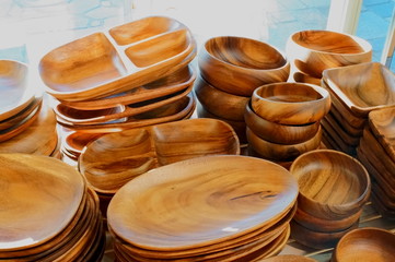 natural Tableware Wooden bowl dish