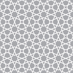 Oriental seamless vector pattern. Arabic geometric ornament for background