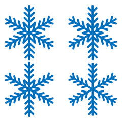 Fototapeta premium Snowflake icons kit.
