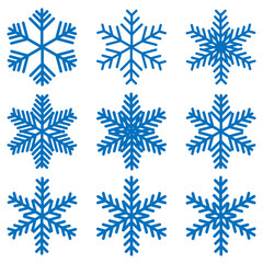 Fototapeta premium Snowflake icons kit.