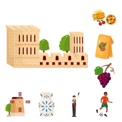 Vector illustration of and icon. Collection of and travel stock vector illustration.