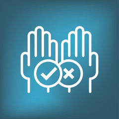 Obraz premium Positive and Negative, True AND False Images or Plus and Minus