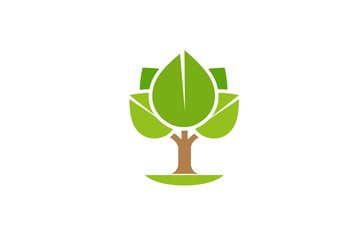 Creative Abstract Tree Logo Design Vector Symbol Illustration