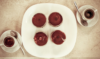 still-life with the cakes in cafe