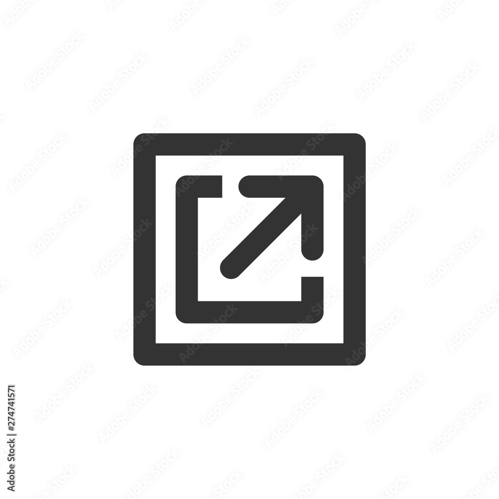 Poster External link icon template black color editable. open page symbol Flat vector sign isolated on white background. Simple logo vector illustration for graphic and web design.
