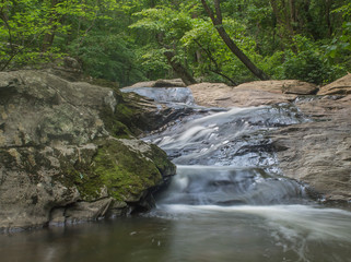 Quadruple  Waterfall in the woods at Croydon Creek
