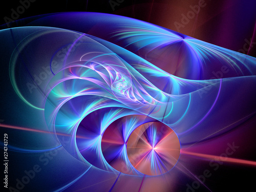 Abstract Multicolored Fractal Pattern Stock Photo And