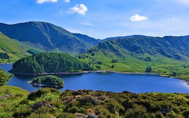 Naklejka na ściany i meble The Islands in the Haweswater Reservoir, Lake District, Cumbria