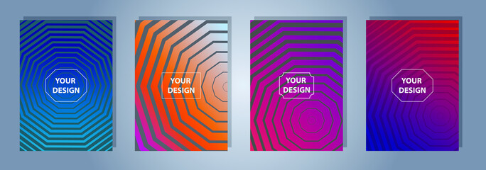 A4 format colorful gradient modern cover design. Geometric shapes and lines. Background for banner, flyer, business card, poster, wallpaper, brochure