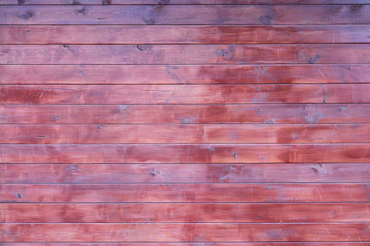 Texture wall wooden brown free background. Background of the tree, dark color boards, without objects. Billet wood horizontal boards wall.