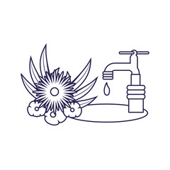 Isolated water tap design pineapple and sunglasses exotic branch summer pineapple and sunglasses exotic branch summer