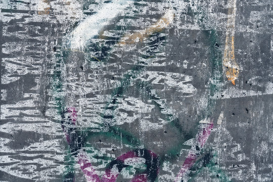 many times painted concrete wall for backgrounds and overlays