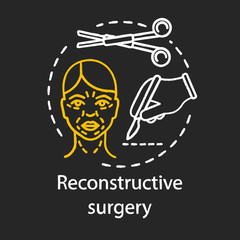Reconstructive surgery chalk icon