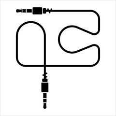 Audio Cable Icon, Plug Wire