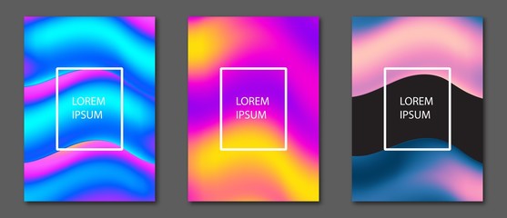 Collection A4 abstract colorful shapes covers