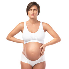 Pregnant woman has pain in her stomach