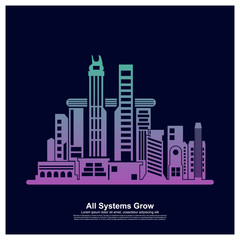 Fototapeta premium Modern City skyline . city silhouette. vector illustration in flat design. Vector silhouettes of the worlds city skylines