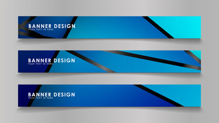 Abstract vector banners with geometric backgrounds in color gradients