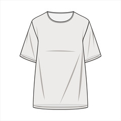 TOP tee Fashion flat sketche 