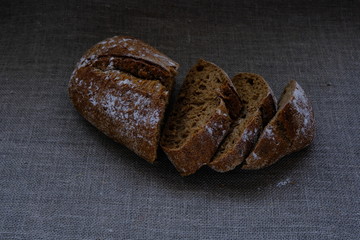 Aromatic, healthy, fresh bread for breakfast.