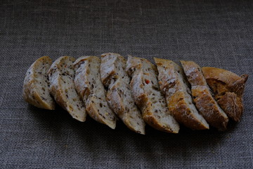 Aromatic, healthy, fresh bread for breakfast.