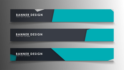 Set of banner templates with abstract background. Modern vector banners with polygonal background.