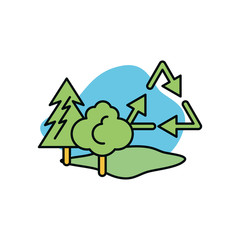 Recycle icon represented by arrows