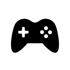 Flat black gamepad icon