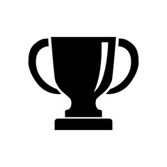 Flat black cup icon