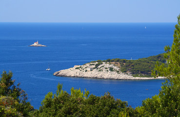 Naklejka na ściany i meble Adriatic sea view at Croatia