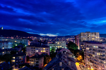 city at night Shumen Bulgaria