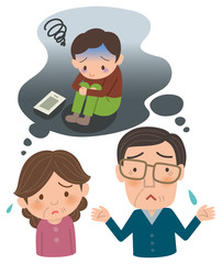 引きこもる息子に悩む中年夫婦