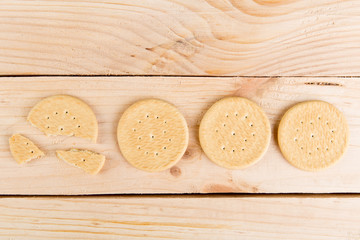 Handmade Cookies on the wooden desk homemade bakery concept