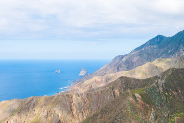 Fototapeta na wymiar panoramic view of anaga valley at north tenerife island, Spain