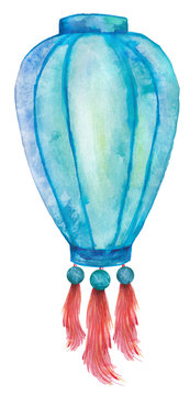 Paper Chinese Lantern Watercolor Liner