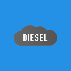 dark cloud of diesel in the sky