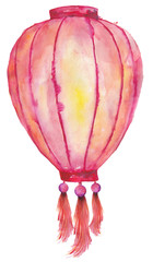 paper chinese lantern watercolor liner © Katarina sun