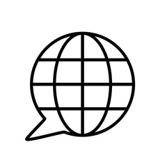 foreign language translation creative icon logo vector