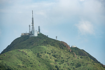 Fototapeta na wymiar Communication antenna in Hong Kong