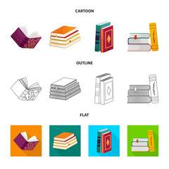 Vector illustration of training and cover icon. Collection of training and bookstore stock vector illustration.