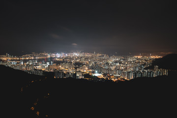 Fototapeta na wymiar Stunning Light show in Hong Kong