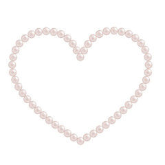 pink pearls heart frame 