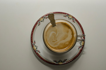 Cup of coffee with milk