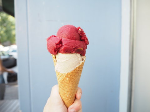 A vegan ice cream in Munich 