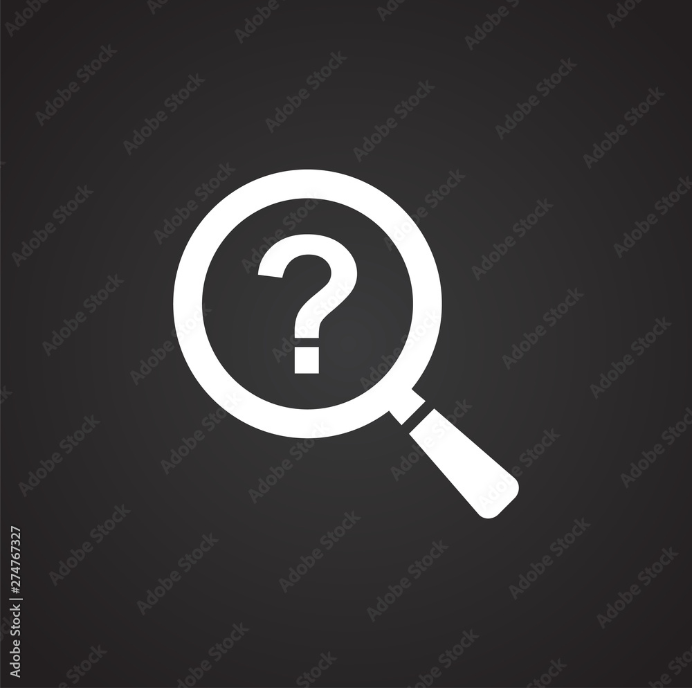 Poster search related icon on background for graphic and web design. simple illustration. internet concept 