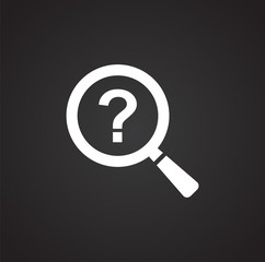 Search related icon on background for graphic and web design. Simple illustration. Internet concept symbol for website button or mobile app.